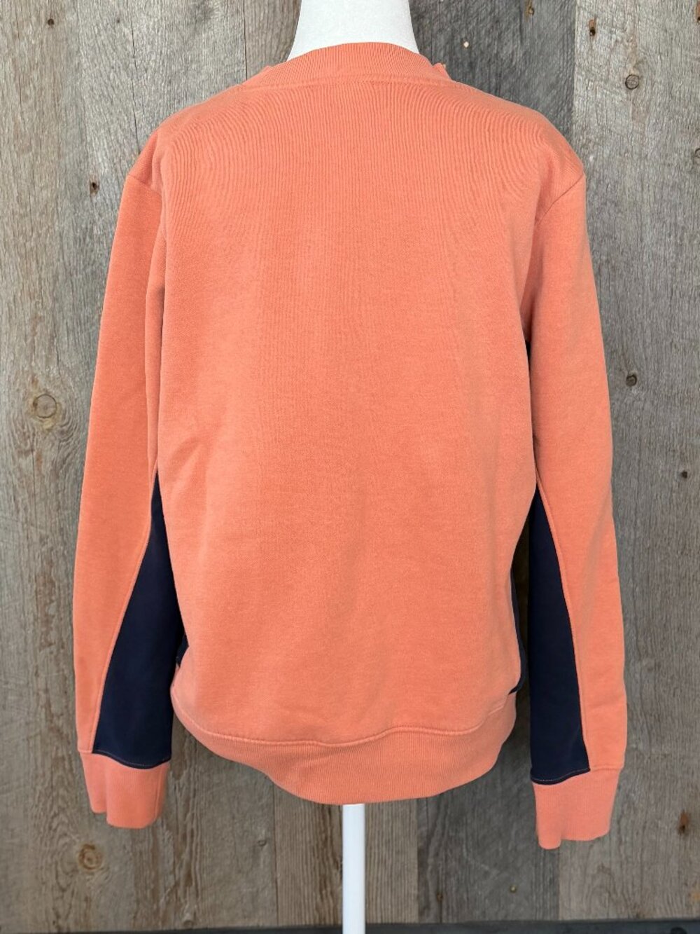 Columbia Sportswear Medium Orange Navy Color Block Crewneck Sweatshirt - Picture 5 of 7